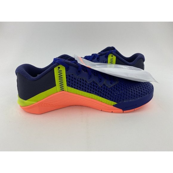 NEW Nike Metcon 6 Deep Royal Blue Mango Men's Cross Fit Training Shoes - Picture 4 of 12